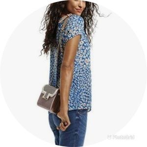 CAbi Sheer Floral Button Back Blouse Women’s Size Small